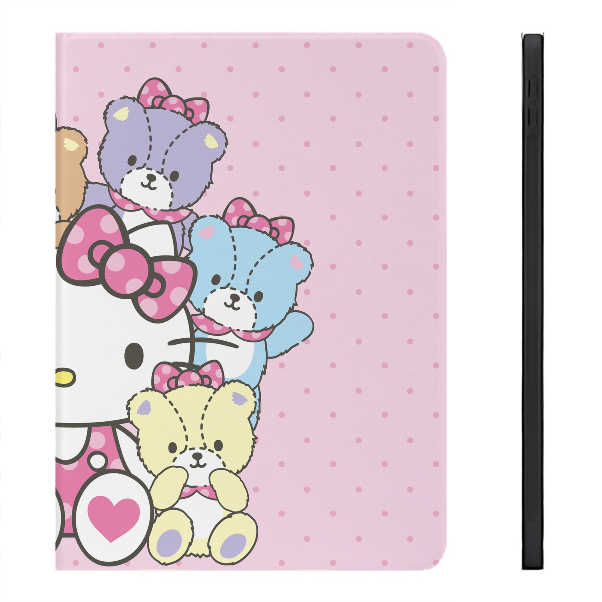 （画像用） Hello Kitty ハローキティ IPadケース ペンホルダー付き ブックスタイルデザイン